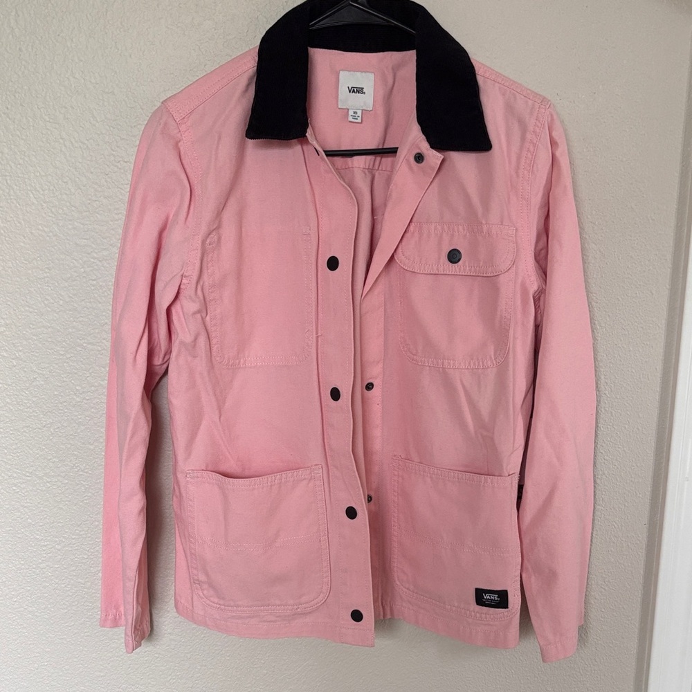 Vans Women's Pink Utility Jacket with Black Accents